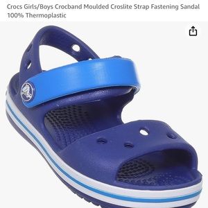 NWOB- Crocs Girls/Boys Crocband Moulded Croslite Strap Fastening Sandal sz 11